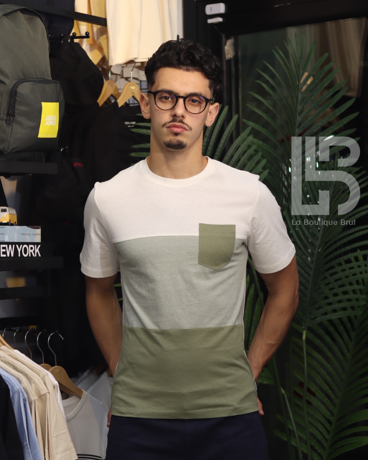 T-SHIRT JACK AND JONES TRICOLOR