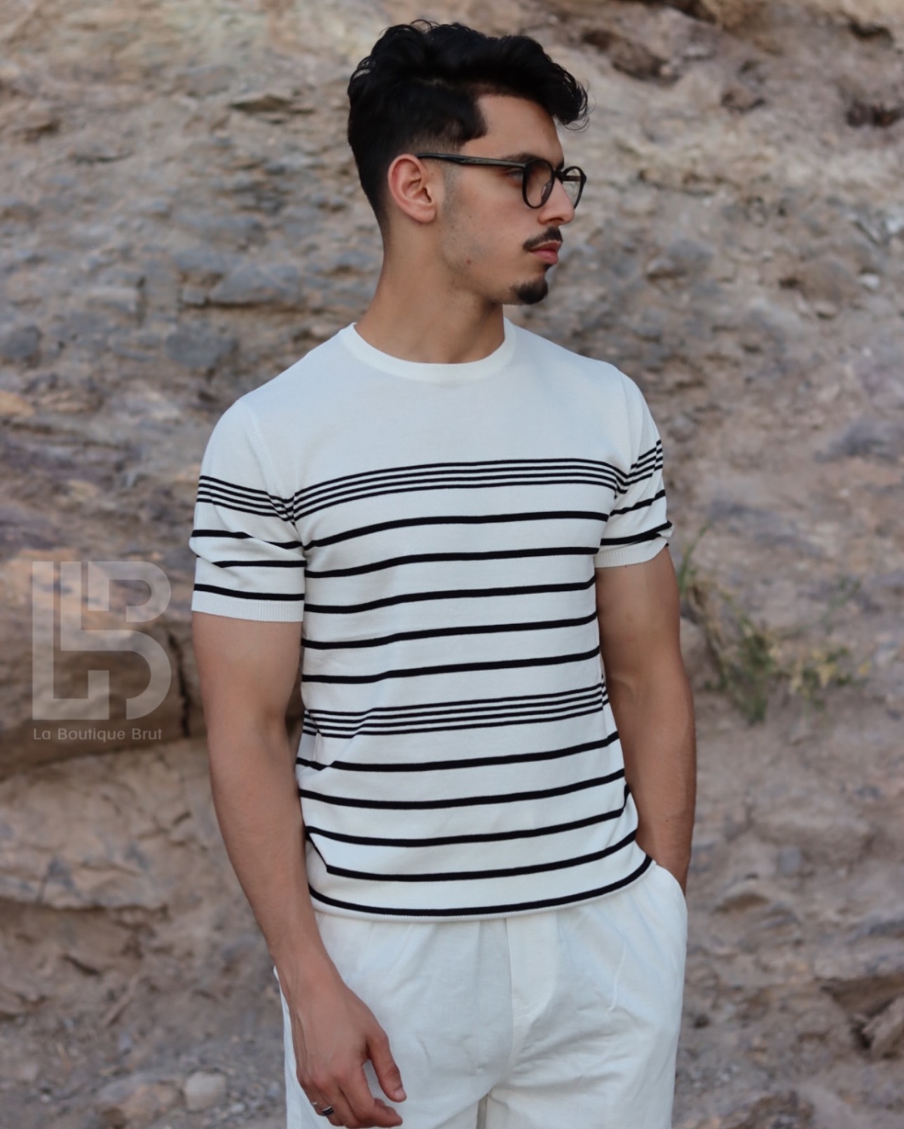 T-SHIRT BRUNO LEONI A RAYURES